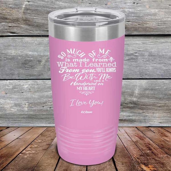 Heart Felt Words of Love and Appreciation - Powder Coated Etched Tumbler - GK GRAND GIFTS