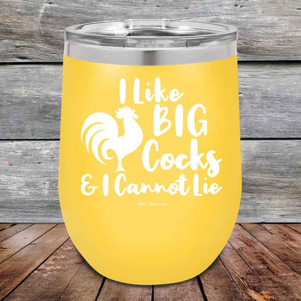 I Like BIG Cocks & I Cannot Lie - Powder Coated Etched Tumbler