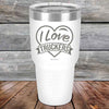 I Love Truckers - Powder Coated Etched Tumbler