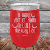 It Takes Alot of Balls To Golf The Way I Do - Powder Coated Etched Tumbler