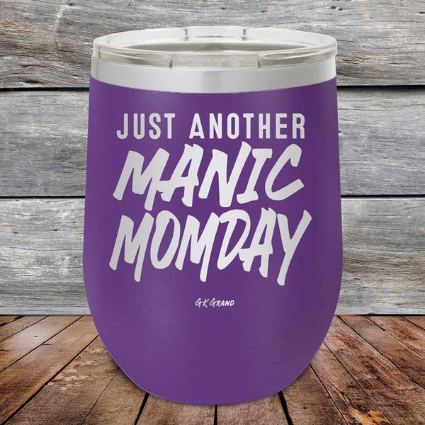 Just Another MANIC MOMDAY - Powder Coated Etched Tumbler