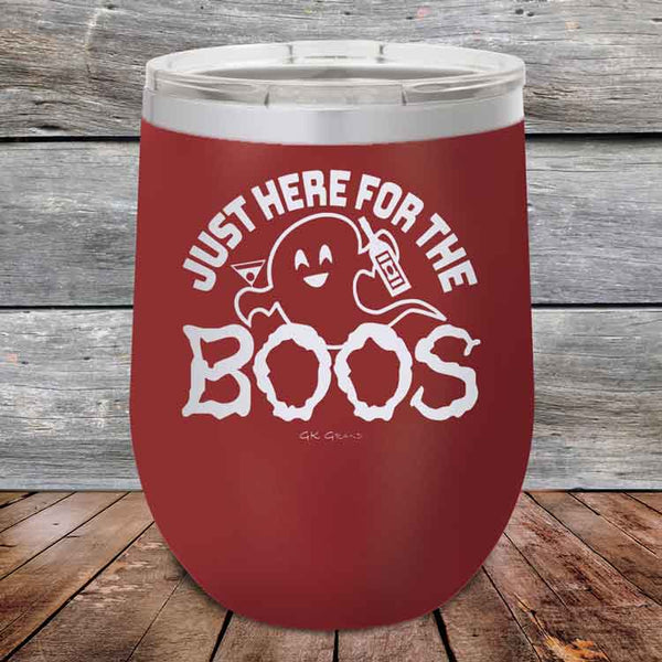 Just here for the BOOS - Powder Coated Etched Tumbler