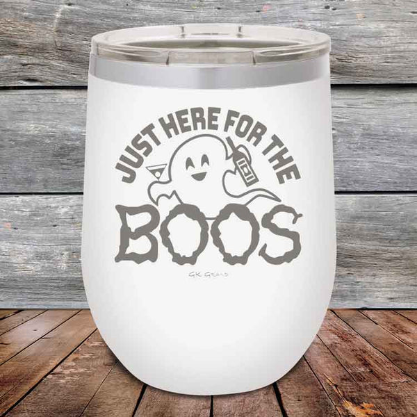 Just here for the BOOS - Powder Coated Etched Tumbler