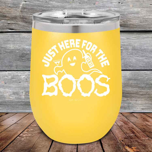 Just here for the BOOS - Powder Coated Etched Tumbler