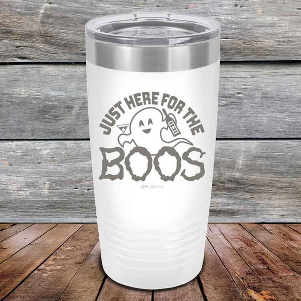 Just here for the BOOS - Powder Coated Etched Tumbler