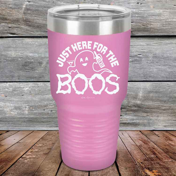 Just here for the BOOS - Powder Coated Etched Tumbler