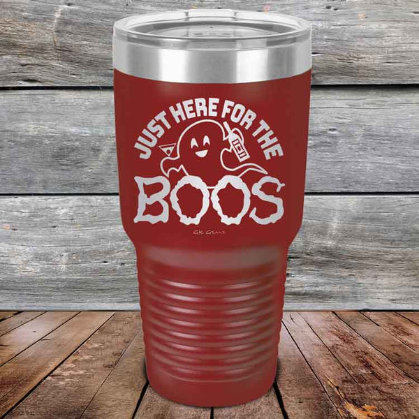 Just here for the BOOS - Powder Coated Etched Tumbler