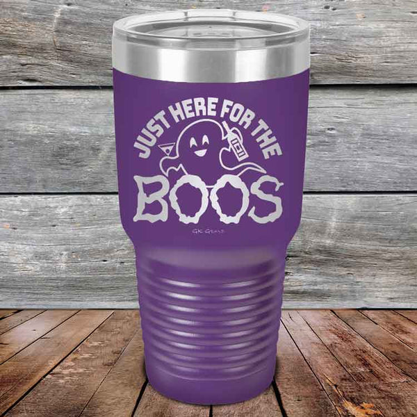 Just here for the BOOS - Powder Coated Etched Tumbler