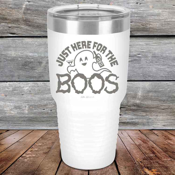 Just here for the BOOS - Powder Coated Etched Tumbler