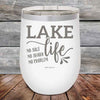 Lake Life No Salt No Shark No Problem - Powder Coated Etched Tumbler