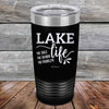 Lake Life No Salt No Shark No Problem - Powder Coated Etched Tumbler