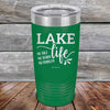 Lake Life No Salt No Shark No Problem - Powder Coated Etched Tumbler