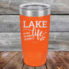 Lake Life No Salt No Shark No Problem - Powder Coated Etched Tumbler