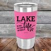 Lake Life No Salt No Shark No Problem - Premium Silicone Wrapped Engraved Tumbler