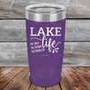 Lake Life No Salt No Shark No Problem - Powder Coated Etched Tumbler