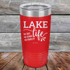 Lake Life No Salt No Shark No Problem - Powder Coated Etched Tumbler