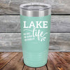 Lake Life No Salt No Shark No Problem - Powder Coated Etched Tumbler