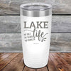 Lake Life No Salt No Shark No Problem - Powder Coated Etched Tumbler