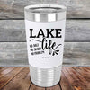 Lake Life No Salt No Shark No Problem - Premium Silicone Wrapped Engraved Tumbler