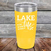 Lake Life No Salt No Shark No Problem - Powder Coated Etched Tumbler