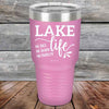 Lake Life No Salt No Shark No Problem - Powder Coated Etched Tumbler