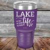 Lake Life No Salt No Shark No Problem - Powder Coated Etched Tumbler