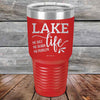 Lake Life No Salt No Shark No Problem - Powder Coated Etched Tumbler