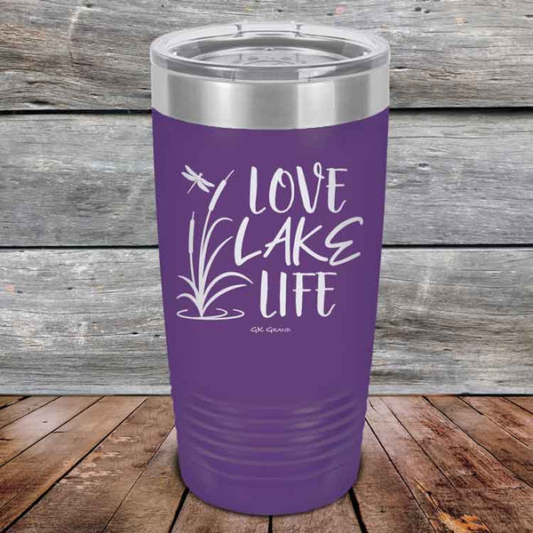 Love Lake Life - Powder Coated Etched Tumbler