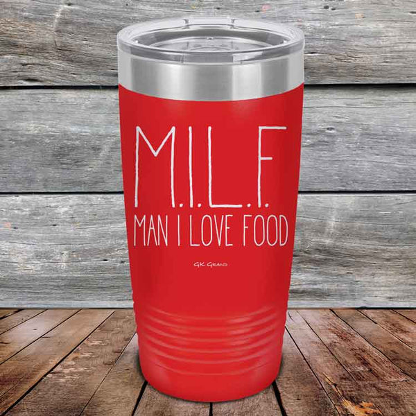 MILF Man I Love Food - Powder Coated Etched Tumbler