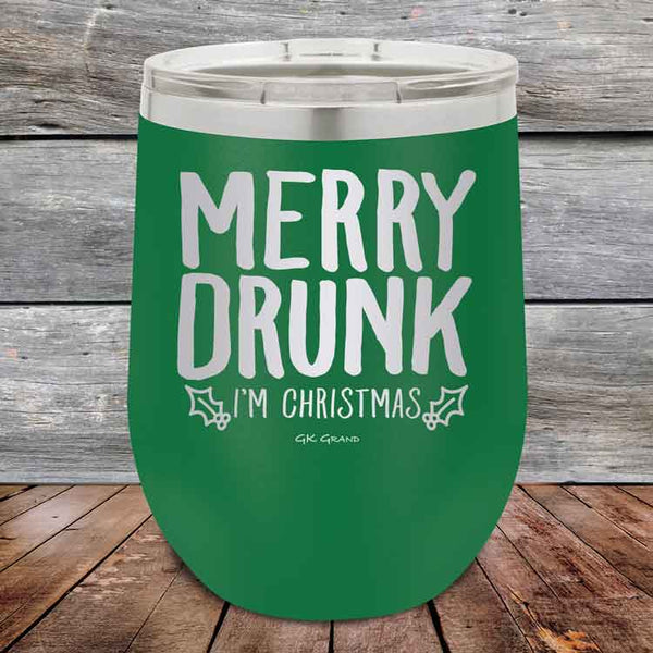 Merry Drunk I’m Christmas- 12 oz Powder Coated Etched Tumbler