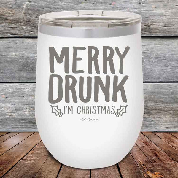 Merry Drunk I’m Christmas- 12 oz Powder Coated Etched Tumbler