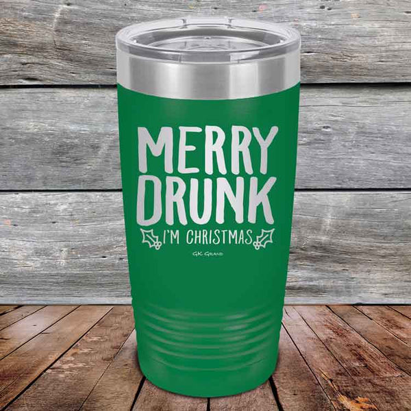 Merry Drunk I’m Christmas- 20 oz & 30 oz Powder Coated Etched Tumbler