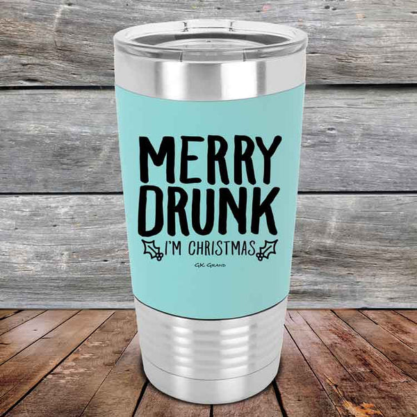 Merry Drunk I’m Christmas- 20 oz Premium Silicone Wrapped Engraved Tumbler