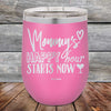 Mommy's Happy Hour Starts Now - Powder Coated Etched Tumbler