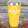 My Dad - The Man The Myth The Legend "In His Own Mind" - Powder Coated Etched Tumbler