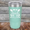 My Heart is on that field (Baseball Mom Dad) - Powder Coated Etched Tumbler