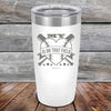 My Heart is on that field (Baseball Mom Dad) - Powder Coated Etched Tumbler