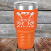 My Heart is on that field (Baseball Mom Dad) - Powder Coated Etched Tumbler