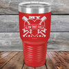 My Heart is on that field (Baseball Mom Dad) - Powder Coated Etched Tumbler