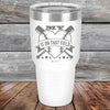 My Heart is on that field (Baseball Mom Dad) - Powder Coated Etched Tumbler