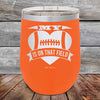 My Heart is on that field - Football Mom Dad - Powder Coated Etched Tumbler