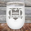 My Heart is on that field - Football Mom Dad - Powder Coated Etched Tumbler