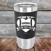 My Heart is on that field - Football - Premium Silicone Wrapped Engraved Tumbler