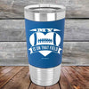 My Heart is on that field - Football - Premium Silicone Wrapped Engraved Tumbler