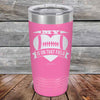 My Heart is on that field - Football Mom Dad - Powder Coated Etched Tumbler