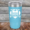 My Heart is on that field - Football Mom Dad - Powder Coated Etched Tumbler