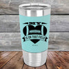 My Heart is on that field - Football - Premium Silicone Wrapped Engraved Tumbler