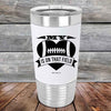 My Heart is on that field - Football - Premium Silicone Wrapped Engraved Tumbler