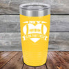 My Heart is on that field - Football Mom Dad - Powder Coated Etched Tumbler