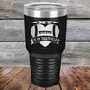 My Heart is on that field - Football Mom Dad - Powder Coated Etched Tumbler